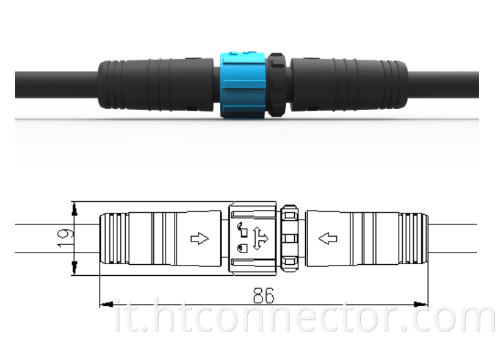 M12K waterproof connector